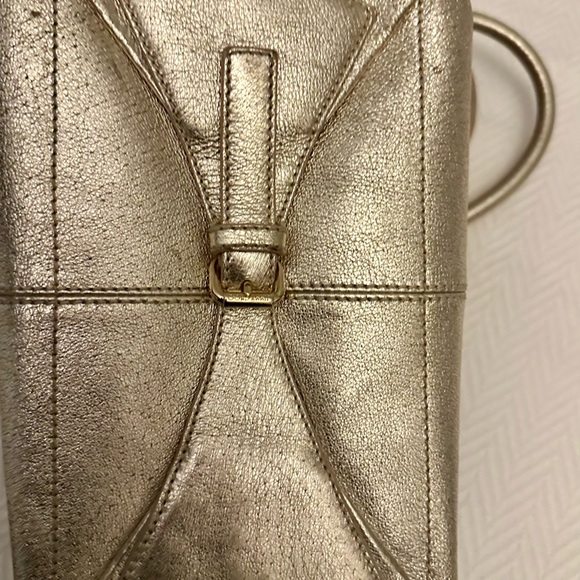 Authenticated Jimmy Choo Metallic Gold Tote - Picture 12 of 16